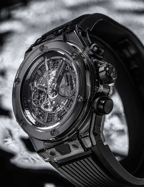 hublot big bang unico sapphire all black|hublot transparent watch.